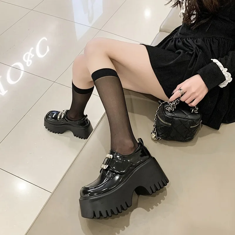 Women High Platform Shoes Autu - Leather Sneaker Care Kit 评论和价格