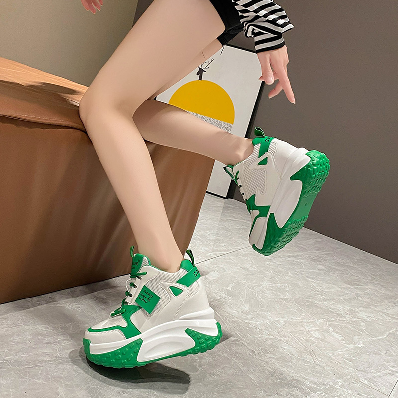 9.5CM Women High Platform Snea - Leather Sneaker Care Kit 评论和价格